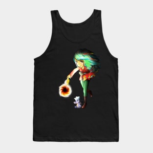 half-elf girl, baby dragons, and a fireball. For rpg, fantasy and dnd fans Tank Top